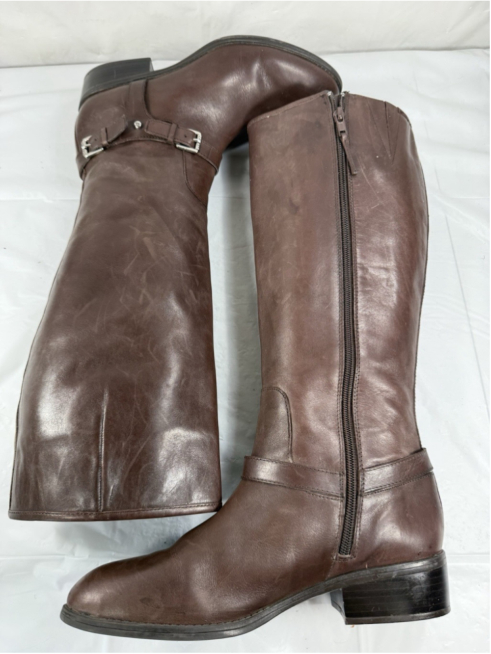 Lauren Ralph Lauren Women's Marion Brown Leather Riding Boot Sz 9.5 B